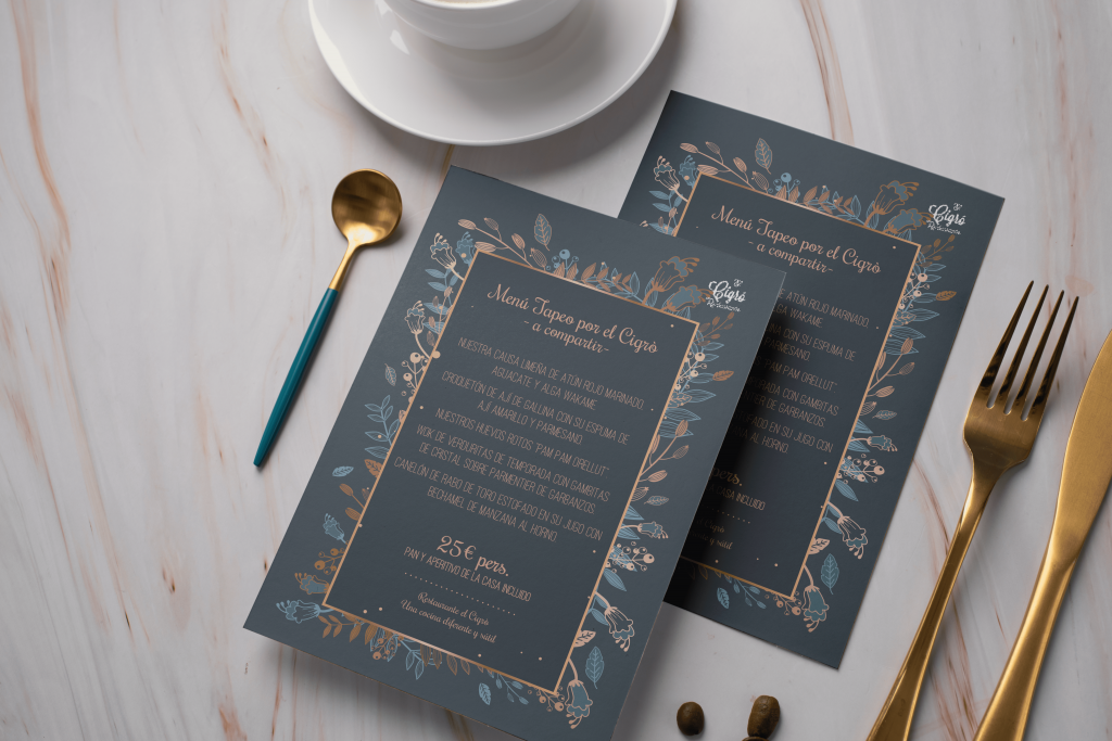 menu impreso